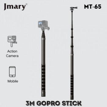 Монопод Jmary MT-65 для экшн-камер и смартфонов, длина 3 метра, карбон