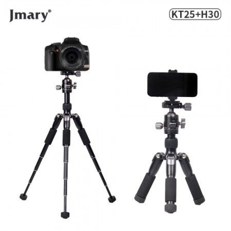 Штатив Jmary KT25-H30 52см універсальний для камери та смартфона, алюмінієвий
