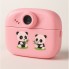 Детский фотоаппарат Y80 Panda Pink розовый, пластиковый корпус, рисунок панды