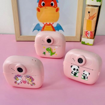 Детский фотоаппарат Y80 Unicorn Pink розовый, стикеры, компактный, для девочек