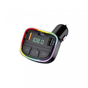 FM-модулятор Earldom ET-M118 3.0A 2USB Type-C автозарядка MP3 Bluetooth