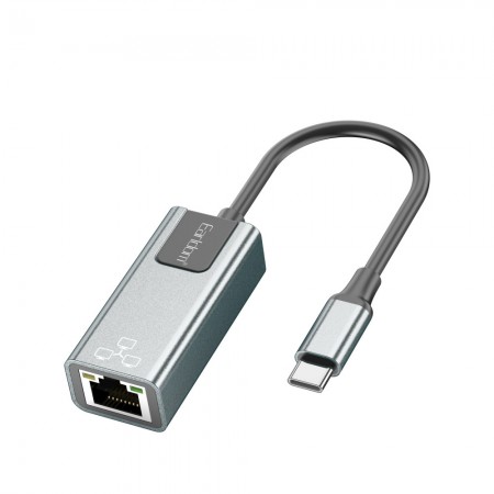 Адаптер USB-C Ethernet Earldom ET-NC2 1000 Мбіт/с металевий корпус