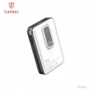 Повербанк Earldom ET-PD60 20000 мАг дисплей швидка зарядка 22.5W