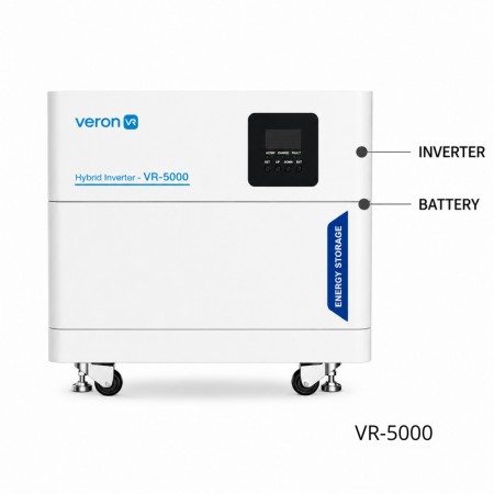 Гібридний інвертор Veron VR-5000 5000Вт на колесах без акумулятора LiFePo4