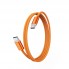 Кабель USB-C to USB-C WiWU Wi-C101 240W PD 1.5м оранжевый, нейлоновая оплётка