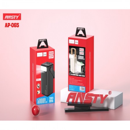 Повербанк Ansty AP-065 50000 мАч 22.5W PD20W черный