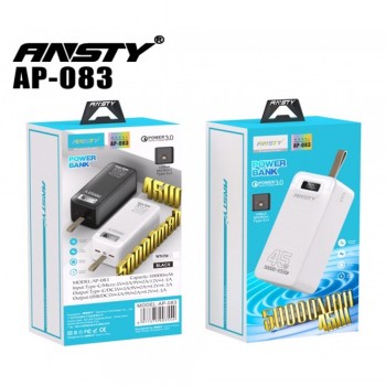 Повербанк Ansty AP-083 50000 мАч 45W быстрая зарядка USB Type-C черный