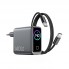 Мережевий зарядний пристрій WiWU CHG200 140W GaN 3xPD QC3.0 з кабелем Type-C