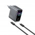 Мережевий зарядний пристрій WiWU CHG300 100W GaN 2xUSB-C 1xUSB-A з кабелем Type-C