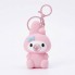 Брелок антистрес Labubu Pink силіконовий з іграшкою та кільцем