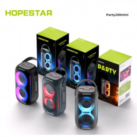 Портативна колонка Hopestar Party 200 Mini Bluetooth LED-підсвітка чорна