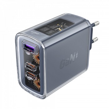 Сетевое зарядное устройство Acefast A45 65 Вт GaN 2 USB-C + USB-A PD QC 3.0