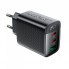 Сетевое зарядное устройство Acefast A108 67 Вт GaN 2 USB-C + USB-A PD QC 3.0, чёрное