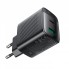 Сетевое зарядное устройство Acefast A106 45 Вт GaN USB-C + USB-A PD QC 3.0, чёрное