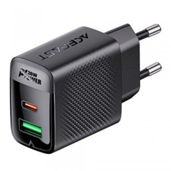 Сетевое зарядное устройство Acefast A98 30 Вт PD QC3.0, USB-C + USB-A
