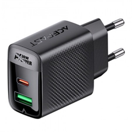 Сетевое зарядное устройство Acefast A98 30 Вт PD QC3.0, USB-C + USB-A