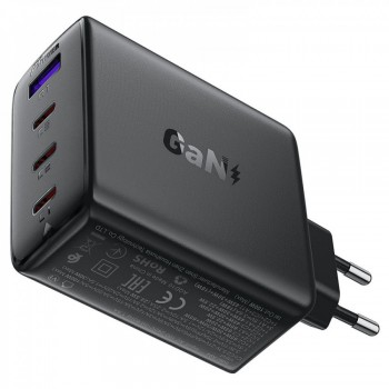 Сетевое зарядное устройство Acefast A94 100 Вт GaN 3 USB-C PD 3.0 + USB-A QC 3.0, чёрное Сетевое зарядное устройство Acefast A94 100 Вт GaN 3 USB-C PD 3.0 + USB-A QC 3.0, чёрное