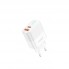 Мережевий зарядний пристрій Earldom ES-EU32C 20W PD USB-C та USB-A білий