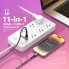 Сетевой фильтр Earldom ES-SC09 6 розеток 4 USB 1 Type-C кабель 2 м
