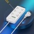 Сетевой фильтр Earldom ES-SC09 6 розеток 4 USB 1 Type-C кабель 2 м