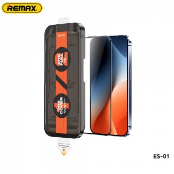 Защитное стекло Remax HD Tempered Glass ES-01 для iPhone 15 Plus/16 Plus, полный клей