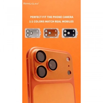 Защитное стекло на камеру Royal Glass для iPhone 17 Pro Max металл синий