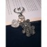 Брелок Swarovski Color Bear черный с подвеской сердце