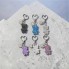 Брелок Swarovski Color Bear белый с подвеской сердце