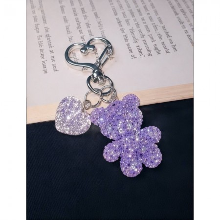 Брелок Swarovski Color Bear фиолетовый медведь