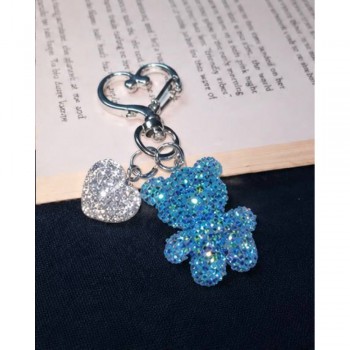 Брелок Swarovski Color Bear Mint з кристалами, ведмедик і серце Брелок Swarovski Color Bear Mint з кристалами, ведмедик і серце