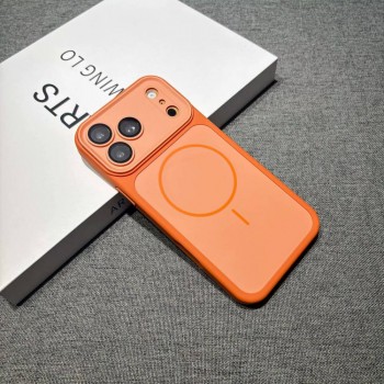 Чехол Full Camera Armor для iPhone 16 Pro с MagSafe оранжевый, усиленная защита