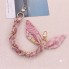 Шнурок на руку Silk Scarf розовый текстильный плетёный стильный