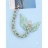 Шнурок на руку Silk Scarf мятный тканевый с карабинами