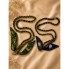 Шнурок на шею Silk Scarf тканевый с цепочкой тёмно-синий