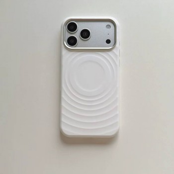 Чехол Wave Case MagSafe для iPhone 15 Pro белый, силиконовый, рельефный