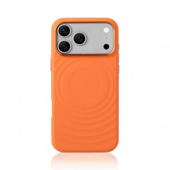 Чехол силиконовый Wave Case MagSafe для iPhone 16 Pro оранжевый
