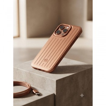 Чехол металлический Rimowa для iPhone 14 Pro оранжевый защита стиль