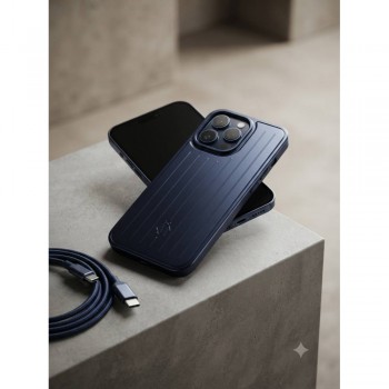 Чехол Rimowa Metal Case iPhone 17 Pro синий металлический защита