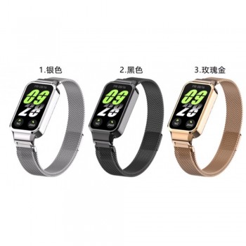 Ремешок Milanese Loop для Xiaomi Mi Band 9 Active магнитный стальной черный