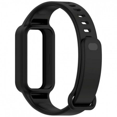 Ремешок силиконовый для Xiaomi Mi Band 9 спортивный черный водостойкий