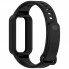 Ремешок силиконовый для Xiaomi Mi Band 9 спортивный черный водостойкий