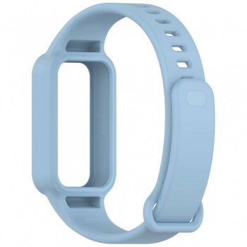Ремешок силиконовый для Xiaomi Mi Band 9 Active сиреневый, спортивный, регулируемый