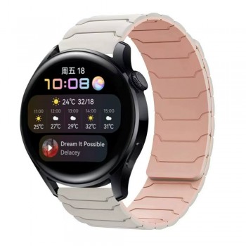 Ремешок для часов Armor Magnetic Band универсальный 20 мм магнитный Star light&Pink sand