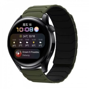 Ремешок Armor Magnetic Band универсальный 20 мм армейский зеленый и черный