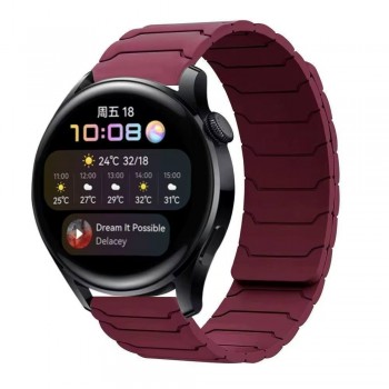 Ремешок для часов Armor Magnetic Band универсальный 22 мм бордовый магнитный