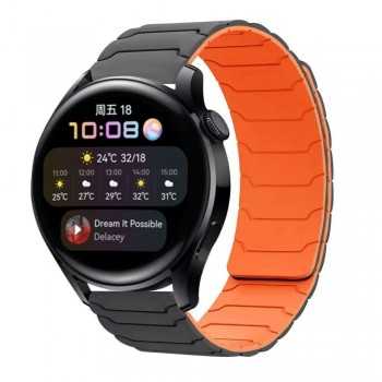 Ремешок для часов Armor Magnetic Band универсальный 22 мм магнитный серо-оранжевый