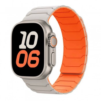Ремешок для Apple Watch Armor Magnetic Band 38/40/41 мм магнитный Starlight&Orange