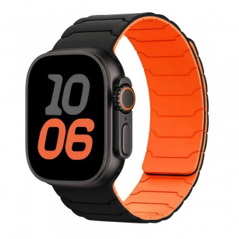 Ремешок для часов Armor Magnetic Band Apple Watch 38/40/41 мм магнитный черно-оранжевый