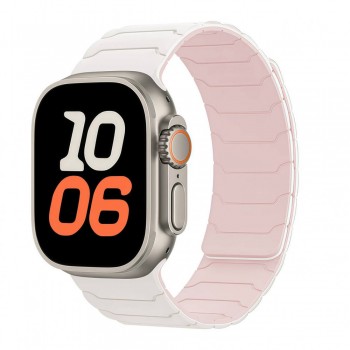 Ремешок для Apple Watch Armor Magnetic Bracelet 42/44/45/49 мм, магнитный, Starlight&Pink Sand