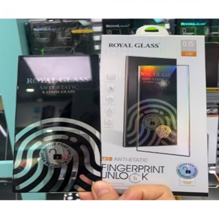 Захисне скло Royal Glass для Samsung S26 Ultra, 0.15 мм, Fingerprint Unlock, чорне